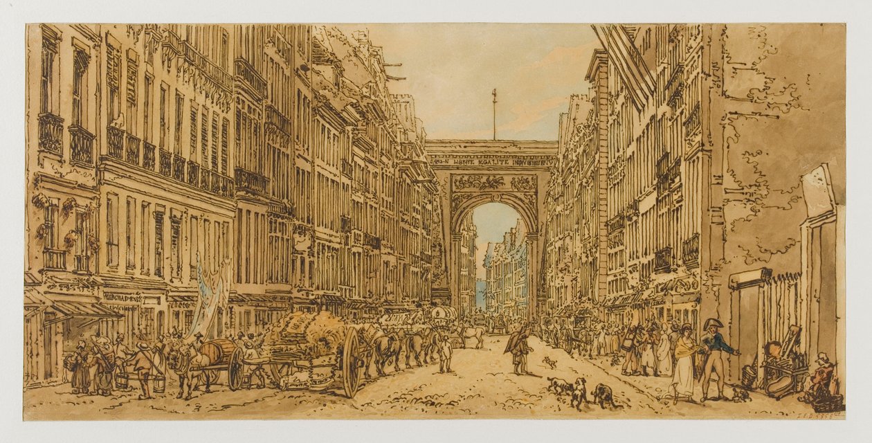 フォブール地区とサン＝ドニ門、1801年～1802年。第10区および第12区 作： トーマス・ガーティン