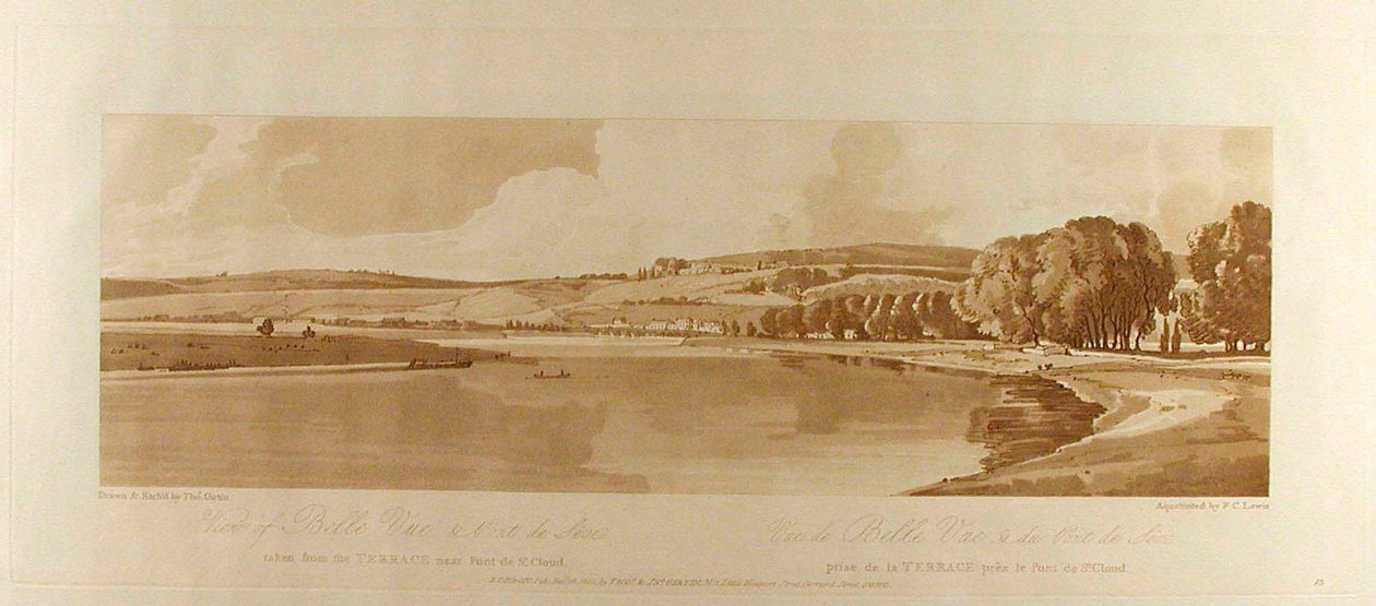 Blick auf Belle Vue & Pont du Sève von der Terrasse in der Nähe von Pont du St. Cloud 作： トーマス・ガーティン
