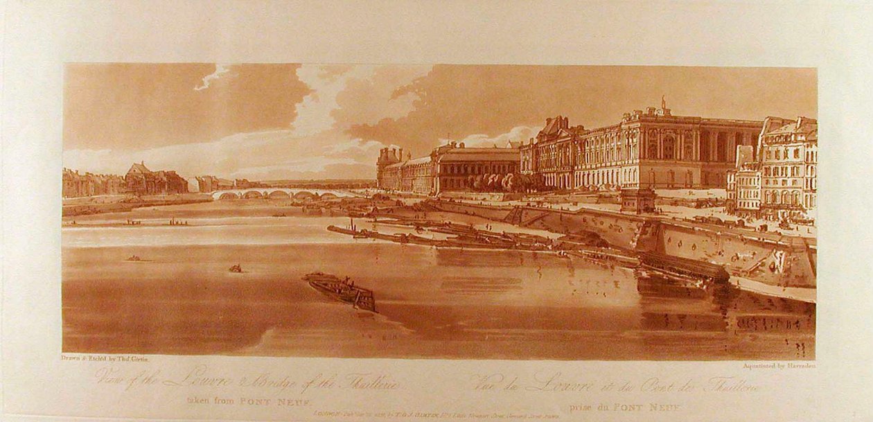 Ansicht des Louvre und der Brücke der Thuilleries vom Pont-Neuf aus 作： トーマス・ガーティン