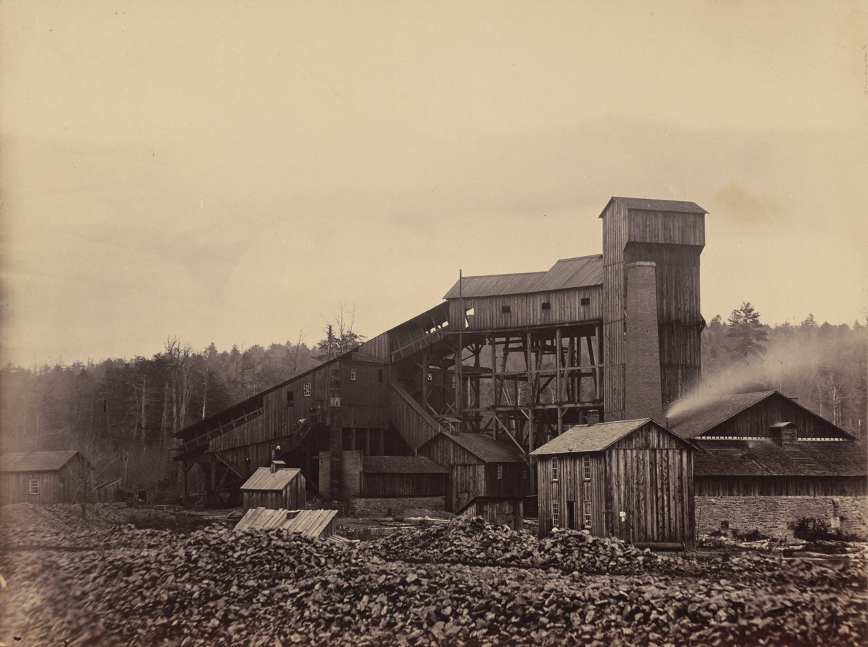 ギブソンズ・ブレーカー、ラシュデール、デル＆ハドソン運河社、c.1863-1865年（写真） 作： トーマス・H・ジョンソン
