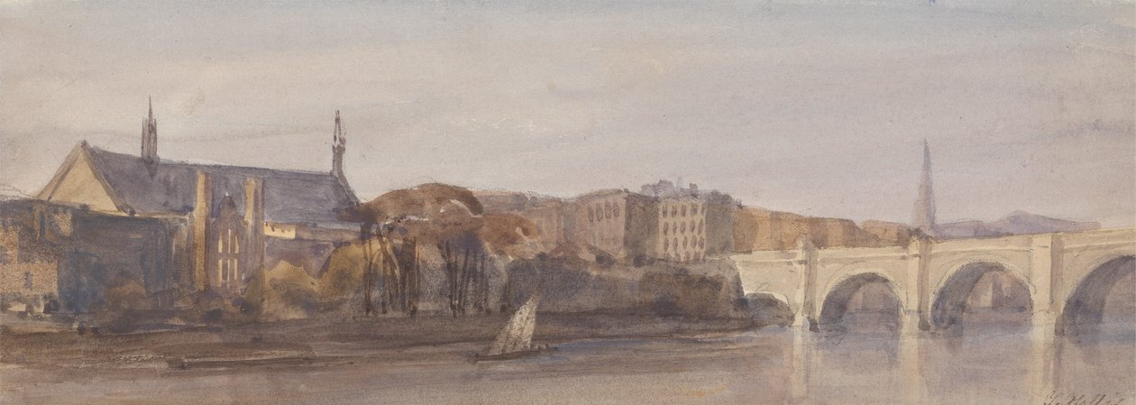 Vista do Westminster Hall e da Ponte de Lambeth 作： トーマス・ホリス
