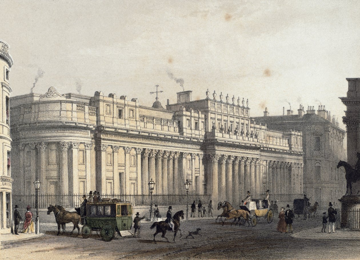 イングランド銀行、ルイジュールアルノー（1814-68）によって刻まれた、パブ。 E. Gambart und Co.（リトグラフ）による1854 作： トーマス・ホスマー・シェパード