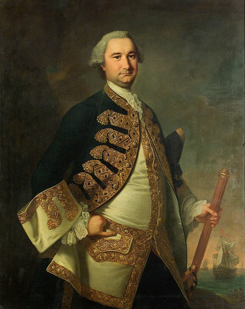 リチャード・ティレル少将(1716/7-1766) 作： トーマス・ハドソン