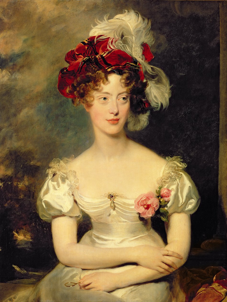 マリー・カロリーヌ・ド・ブルボン（1798-1870）ベリー公爵夫人、1825年頃（キャンバスに油彩） 作： トーマス・ローレンス