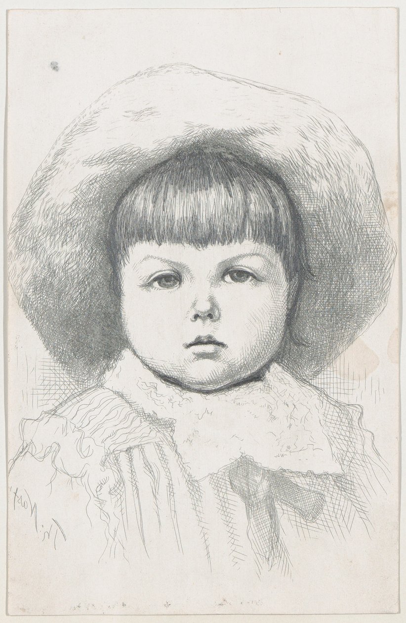 シリル・ナストの子供の肖像、1879年以降、1879年以降。 作： トーマス・ナスト