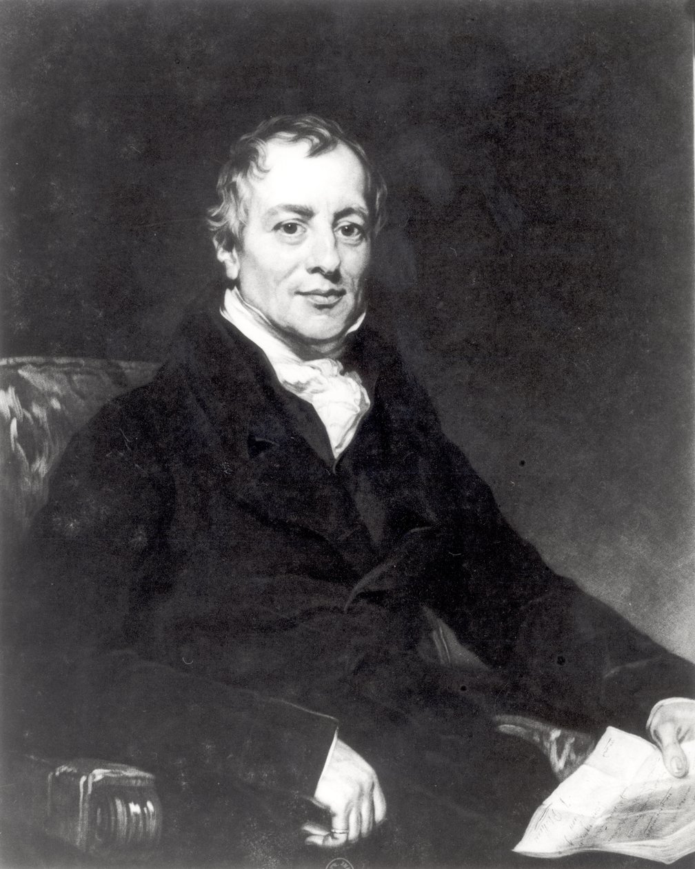 トーマス・ホジェッツによって彫刻されたデビッド・リカルド（1772-1823）の肖像 作： トーマス・フィリップス