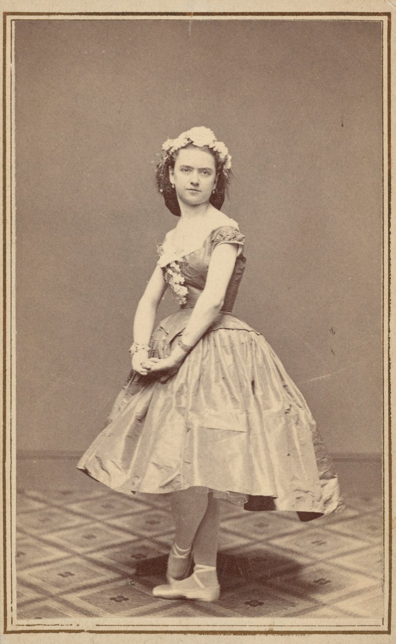 バレエ・ダンサーの肖像,c.1860年（写真） 作： トーマス・ライス・バーナム