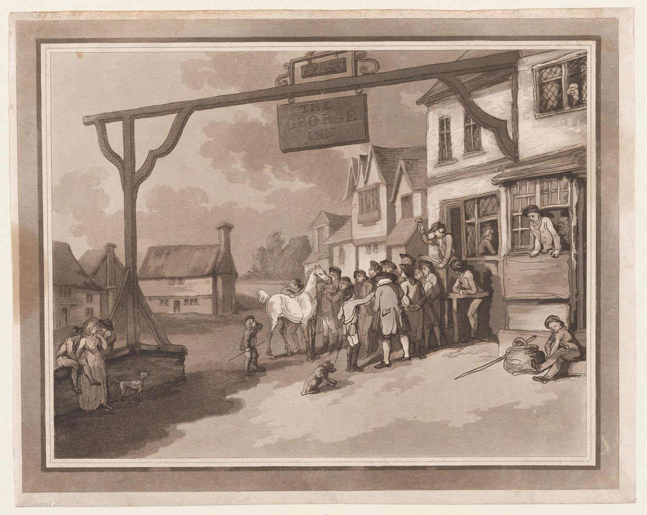 クローリー ブライトヘルムストーンへの遠足、1790 年 6 月 1 日、1790 年 6 月 1 日。作成者: Thomas Rowlandson、Samuel Alken。 作： トマス・ローランドソン、サミュエル・アルケン