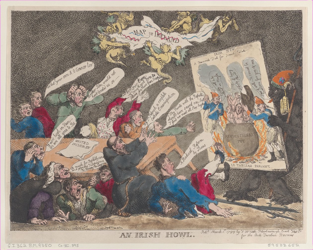 アイリッシュハウル、1799 年 3 月 1 日、1799 年 3 月 1 日。 作： トーマス・ローランドソン
