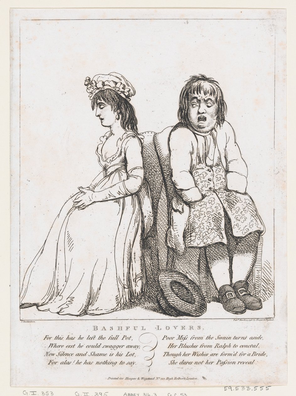 Bashful Lovers, March 15, 1798, March 15, 1798. 作： トーマス・ローランドソン