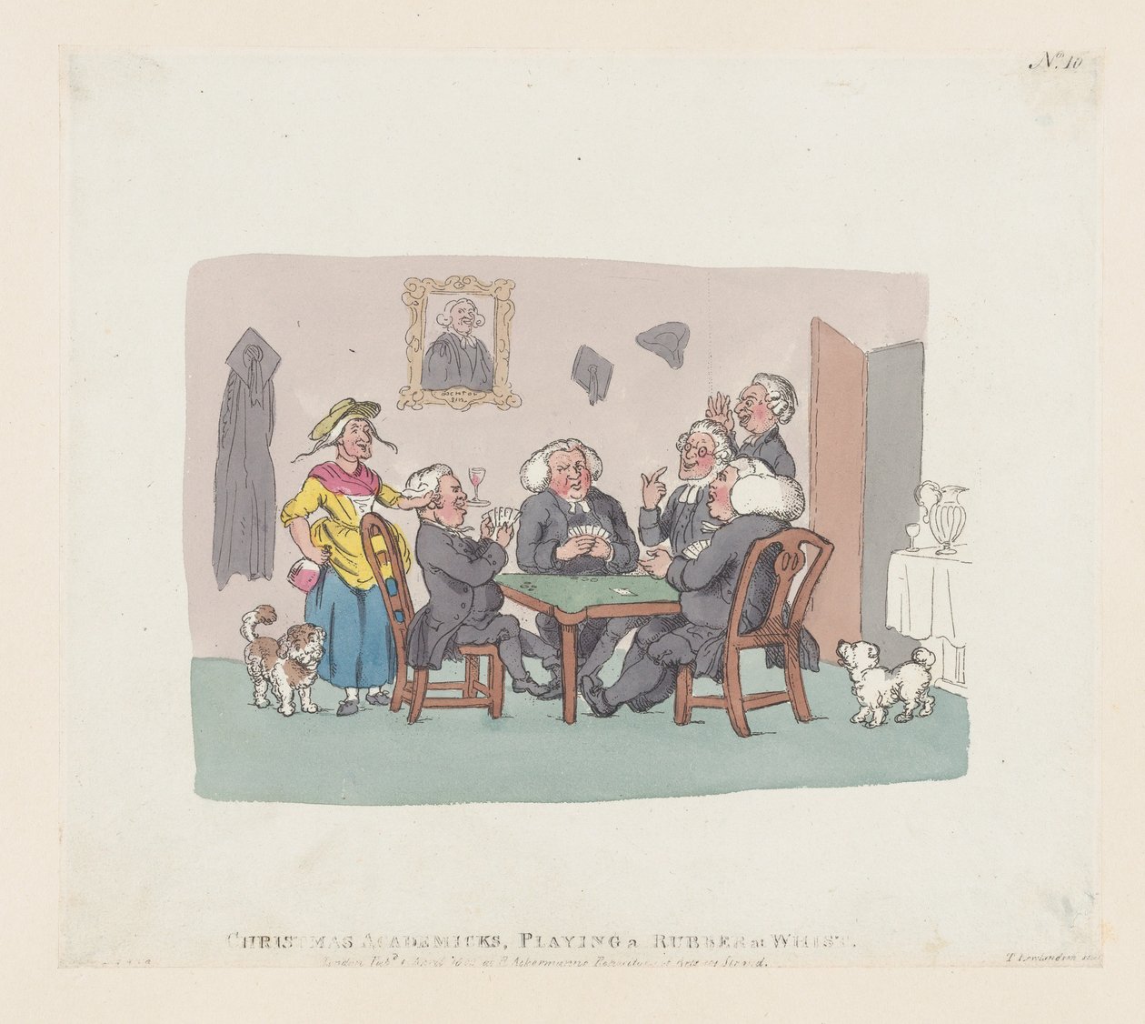 1803 年 4 月 1 日、ホイストでゴムを弾くクリスマス アカデミック、1803 年 4 月 1 日。 作： トーマス・ローランドソン