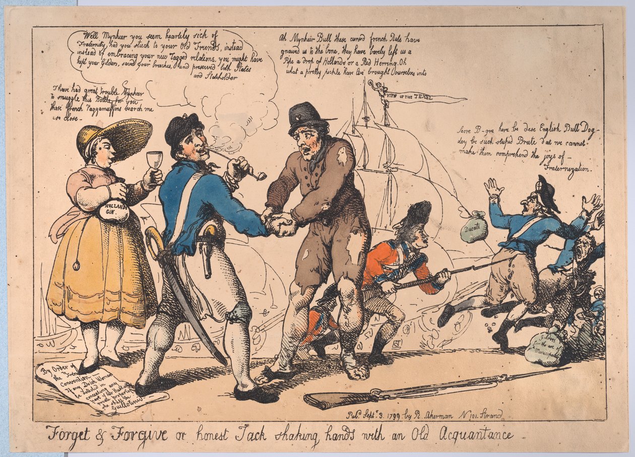 Forget & Forgive, or Honest Jack Shaking Hands with and Old Aquaintance, Se..., September 3, 1799 作： トーマス・ローランドソン