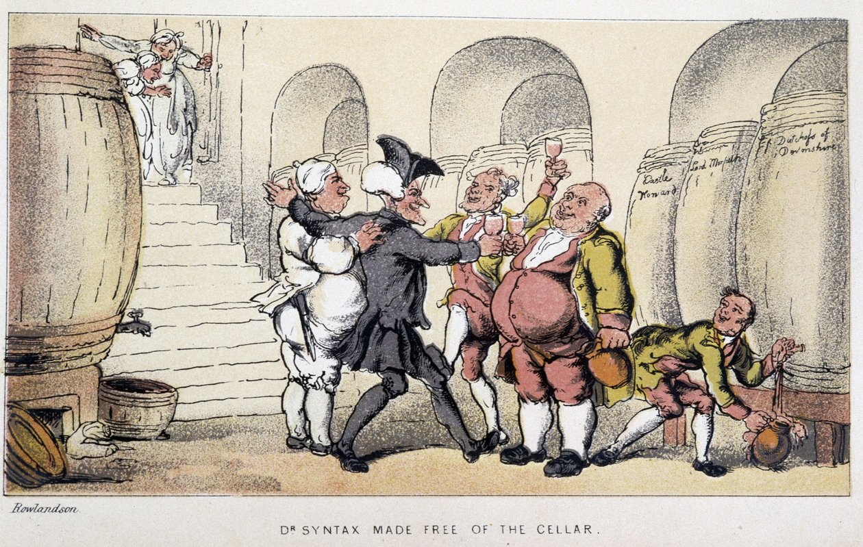 Le docteur dans un cellar ou un cave - in "Doctor Syntax