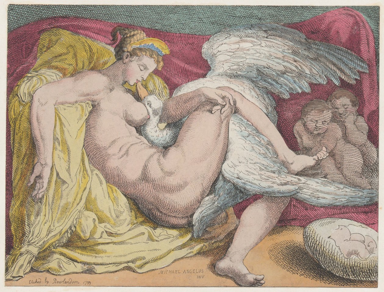 レダと白鳥, 1799., 1799. 作： トーマス・ローランドソン