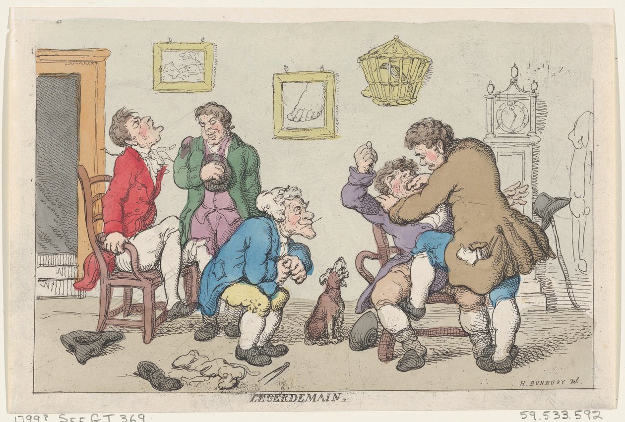 Legerdemain、1799年、1799年。 作： トーマス・ローランドソン