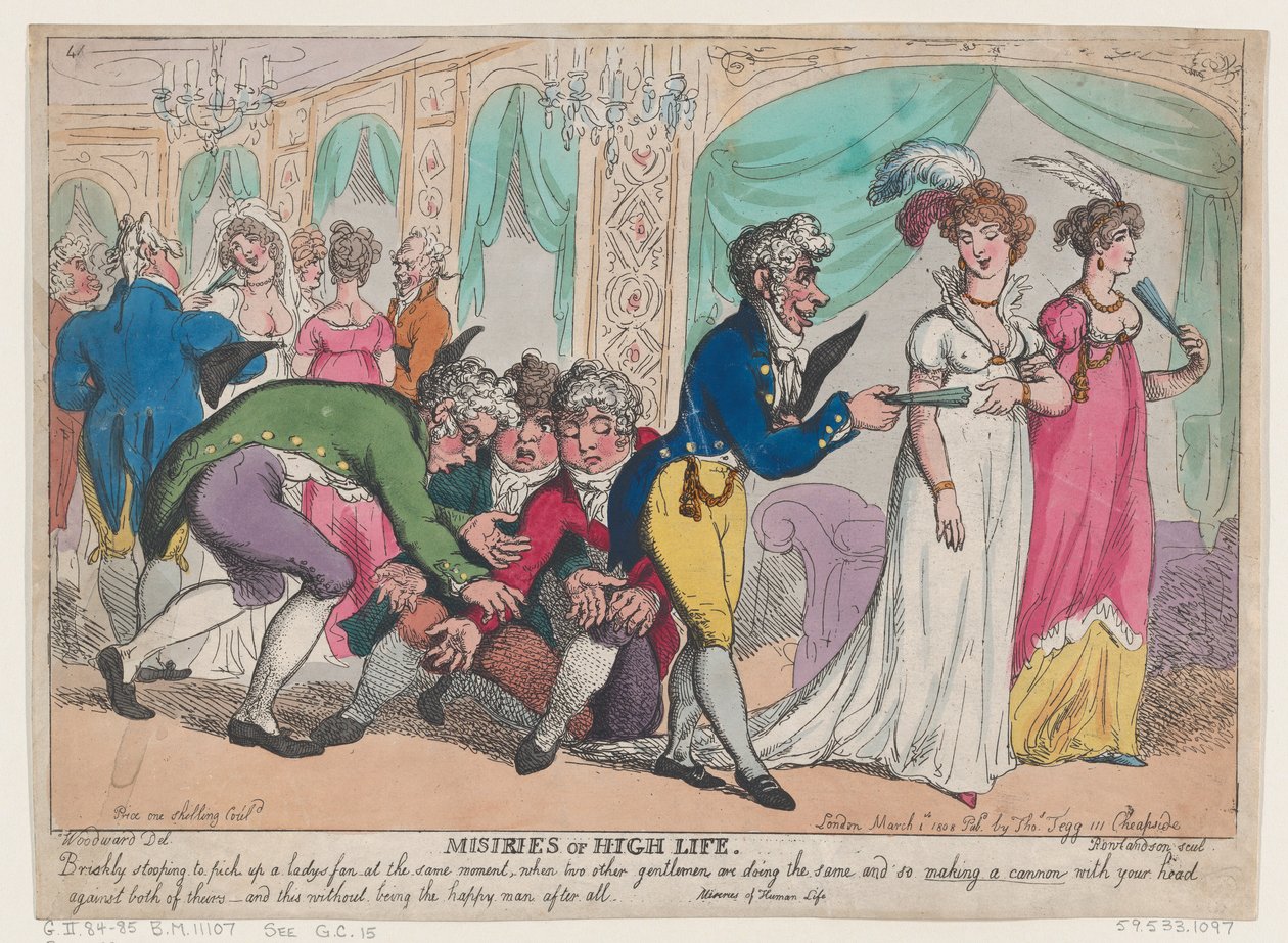 ハイライフの悲惨さ、1808年3月1日., 1808年3月1日. 作： トーマス・ローランドソン