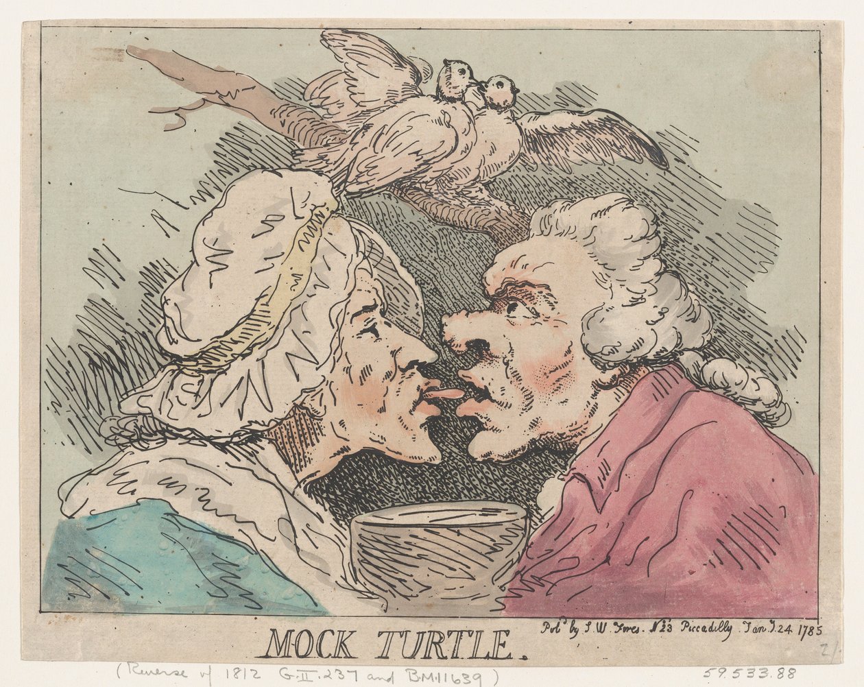 モックタートル、1785 年 1 月 24 日、1785 年 1 月 24 日。 作： トーマス・ローランドソン