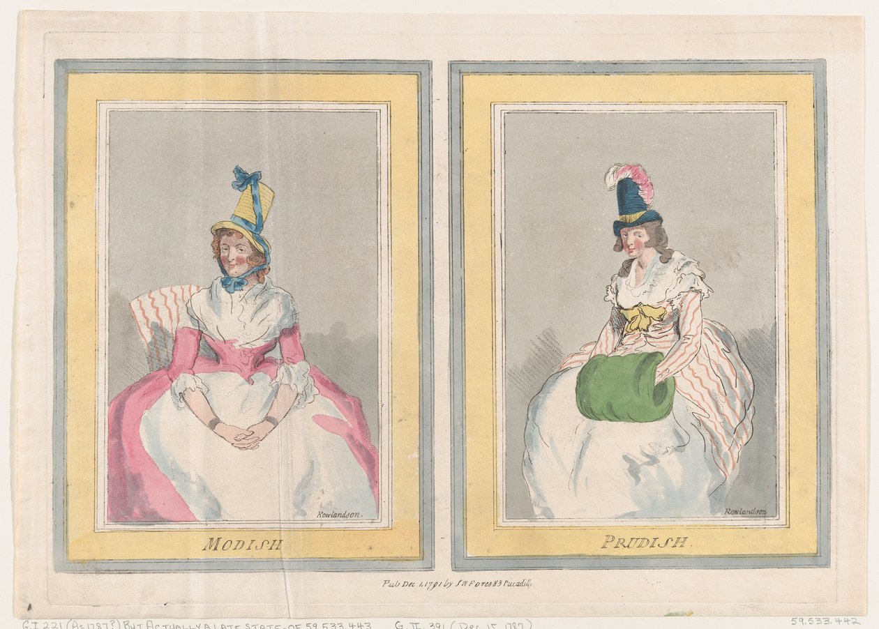 モディッシュとプルディッシュ、1791 年 12 月 1 日、1791 年 12 月 1 日。 作： トーマス・ローランドソン