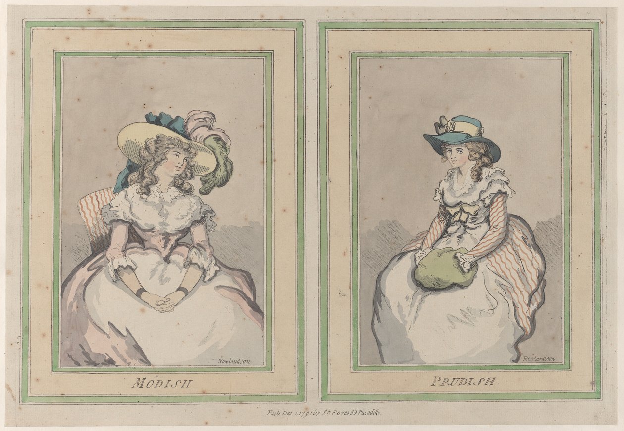 モディッシュとプルディッシュ、1791 年 12 月 1 日、1791 年 12 月 1 日。 作： トーマス・ローランドソン
