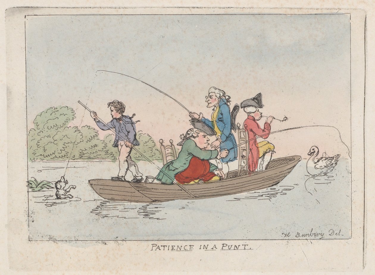 パントでの忍耐、ca。 1803年頃。 1803年。 作： トーマス・ローランドソン