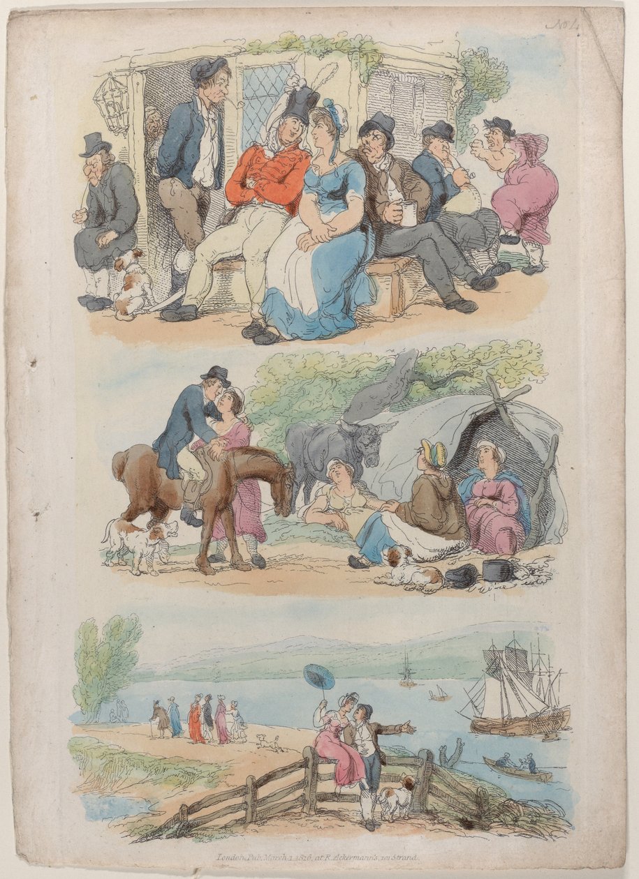プレート 4: 採用、World in Miniature、1816 年より。, 1816. 作： トーマス・ローランドソン