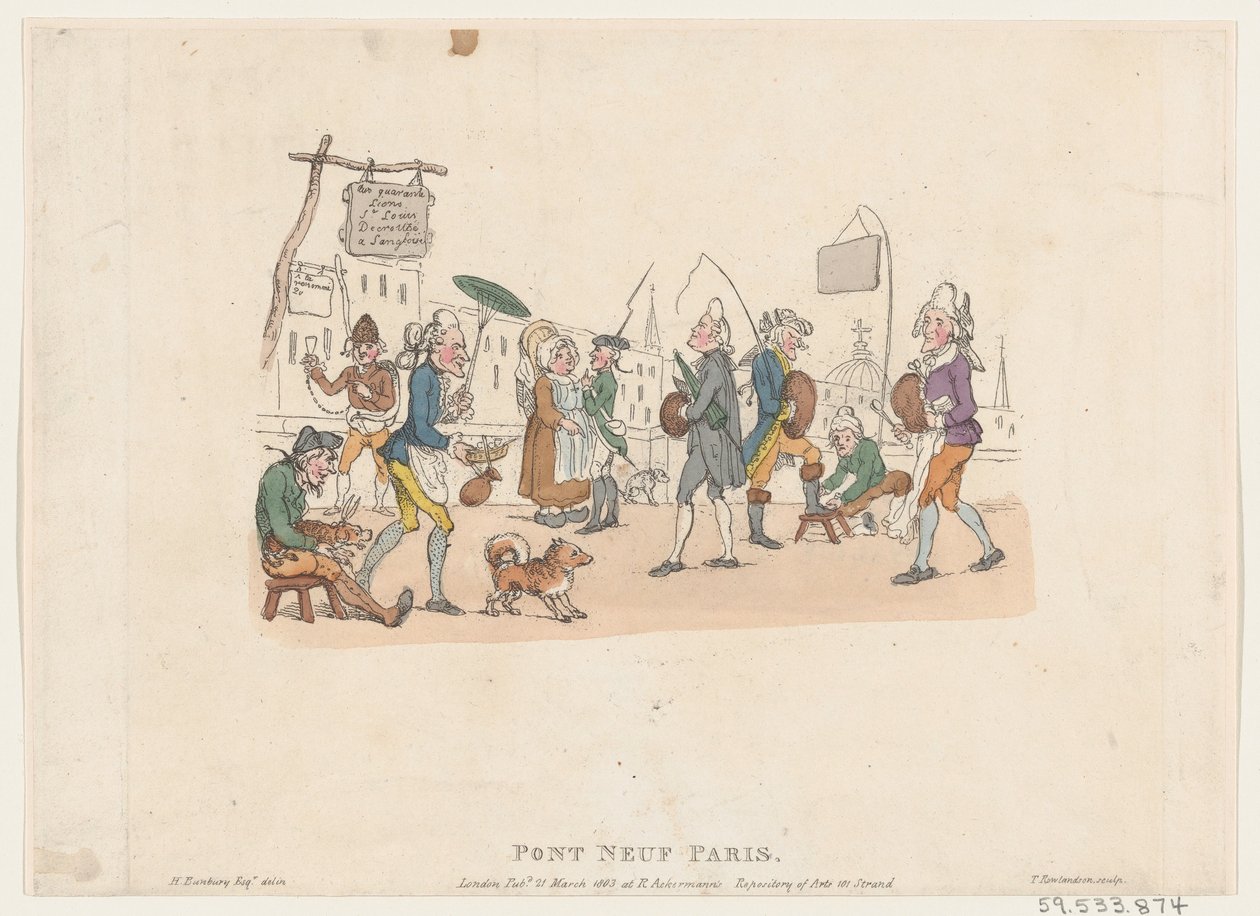 ポンヌフ、パリ、1803 年 5 月 1 日、1803 年 5 月 1 日。 作： トーマス・ローランドソン