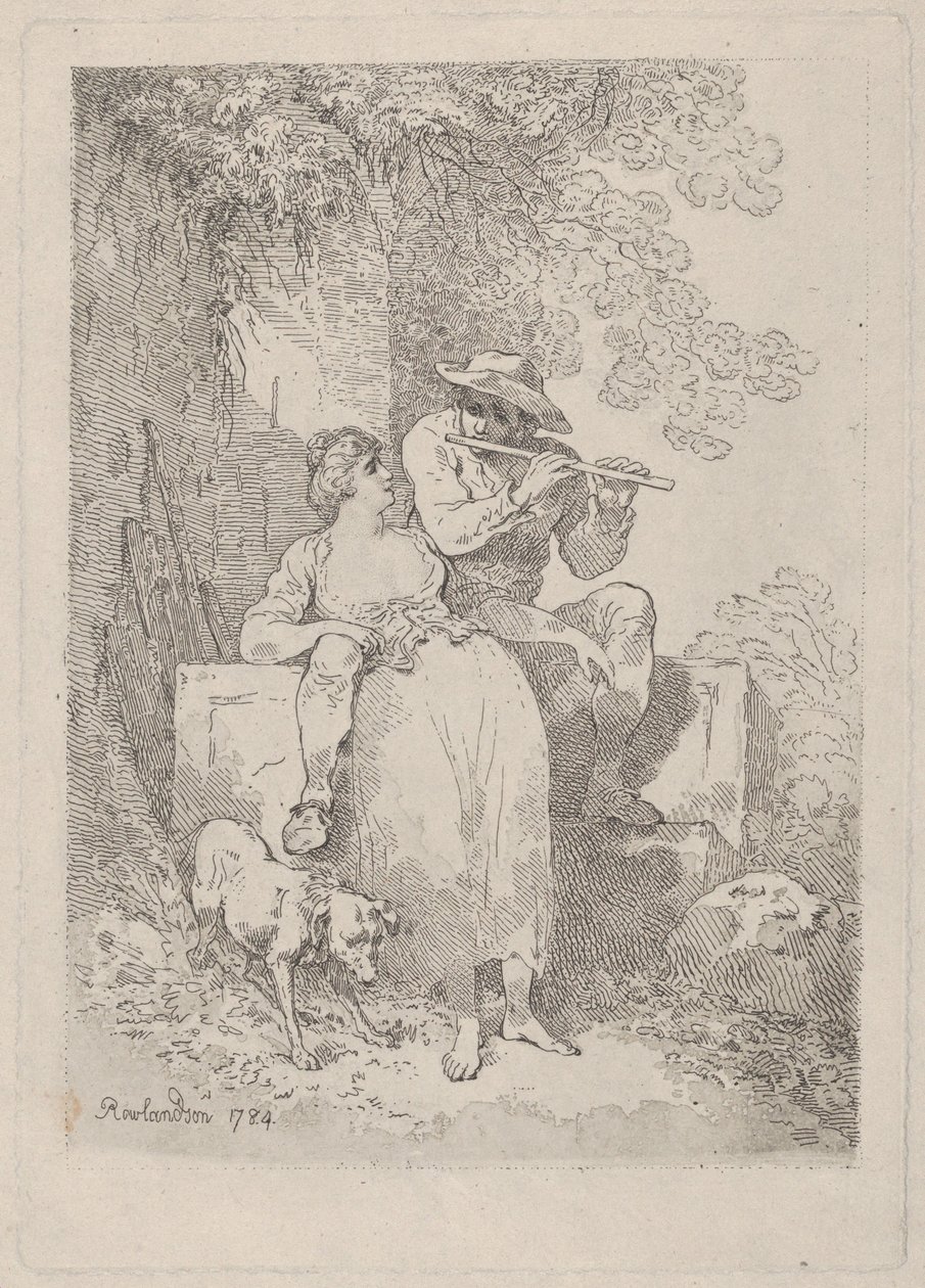 晴れた日に労働から休む, 1784-87., 1784-87. 作： トーマス・ローランドソン