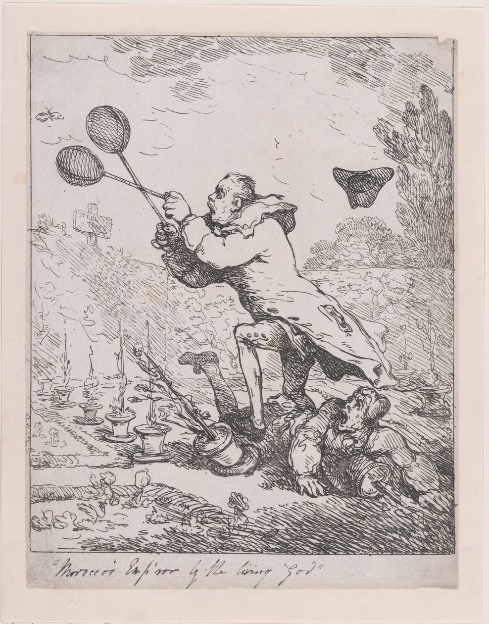 サー・ジョセフ・バンクスとモロッコ皇帝、1788., 1788. 作： トーマス・ローランドソン