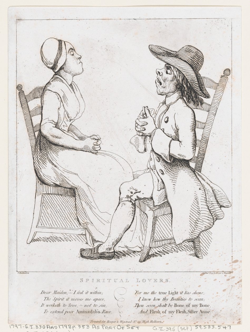 Spiritual Lovers、1797 年 1 月 2 日、1797 年 1 月 2 日。 作： トーマス・ローランドソン