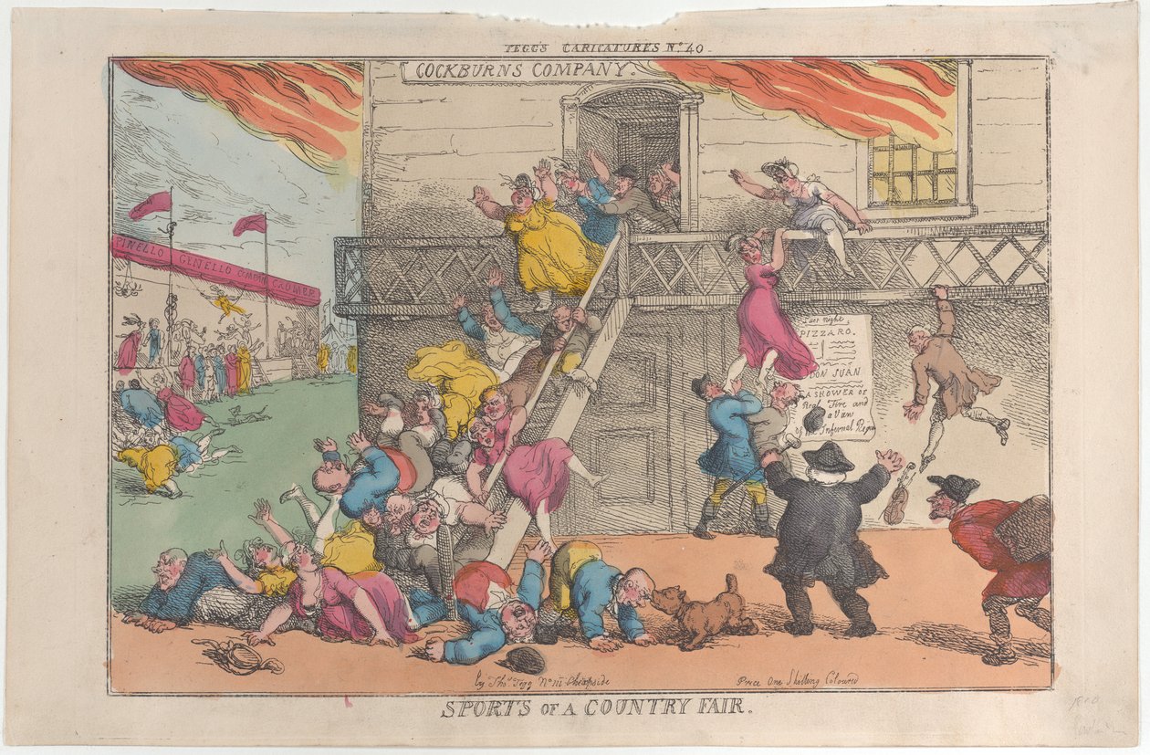 カントリー フェアのスポーツ、1810 年 10 月 5 日、1810 年 10 月 5 日。 作： トーマス・ローランドソン