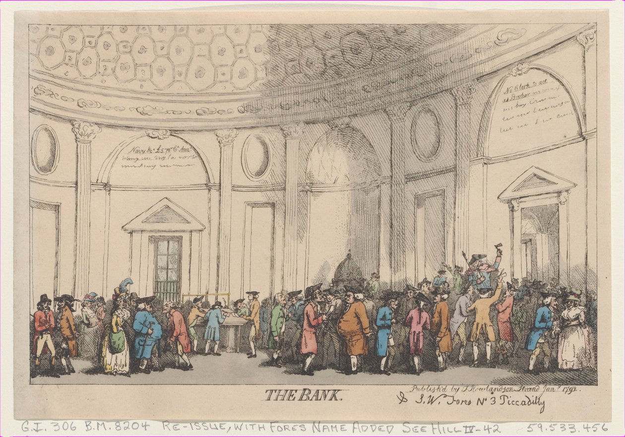 The Bank, January 1792., January 1792. 作： トーマス・ローランドソン