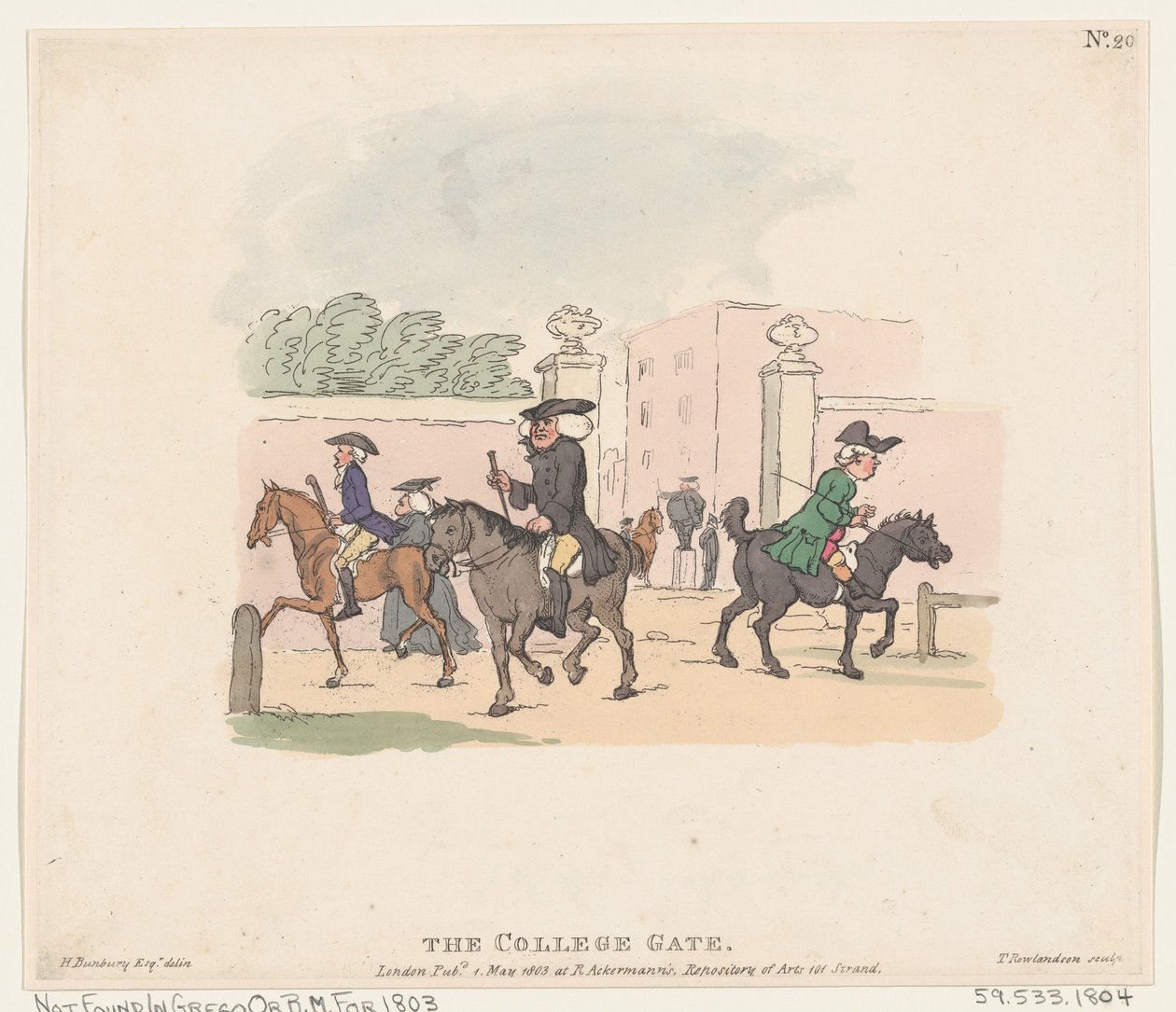 The College Gate, May 1, 1803., May 1, 1803. 作： トーマス・ローランドソン