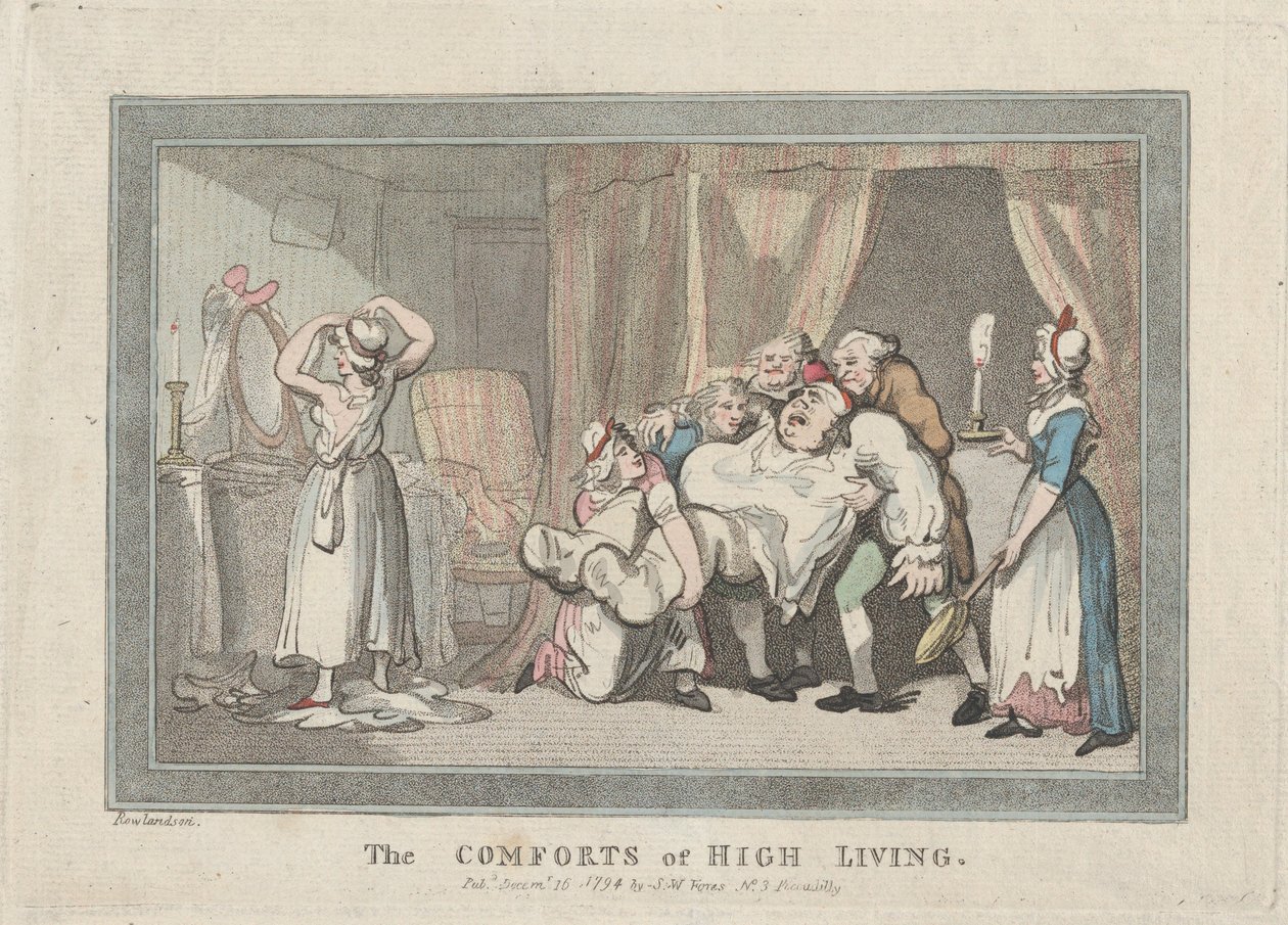 The Comforts of High Living、1794 年 12 月 16 日、1794 年 12 月 16 日。 作： トーマス・ローランドソン