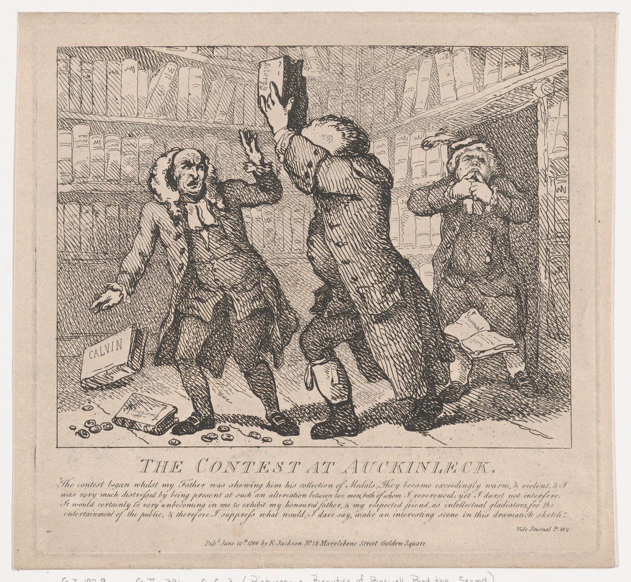 The Contest at Auckinleck Picturesque Beauties of Boswell, Part the Second, Jun..., June 10, 1786. 作： トーマス・ローランドソン