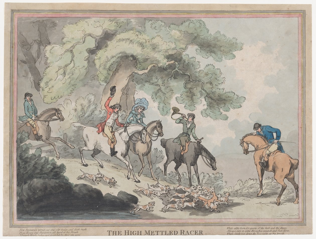 The Hunter from The Life of a Racehourse, or The High-Mettled Racer, July 20, 1789., July 20, 1789. 作： トーマス・ローランドソン