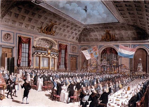 City of London Tavernで開催されたPatriotic Dinner。 作： トーマス・ローランドソン