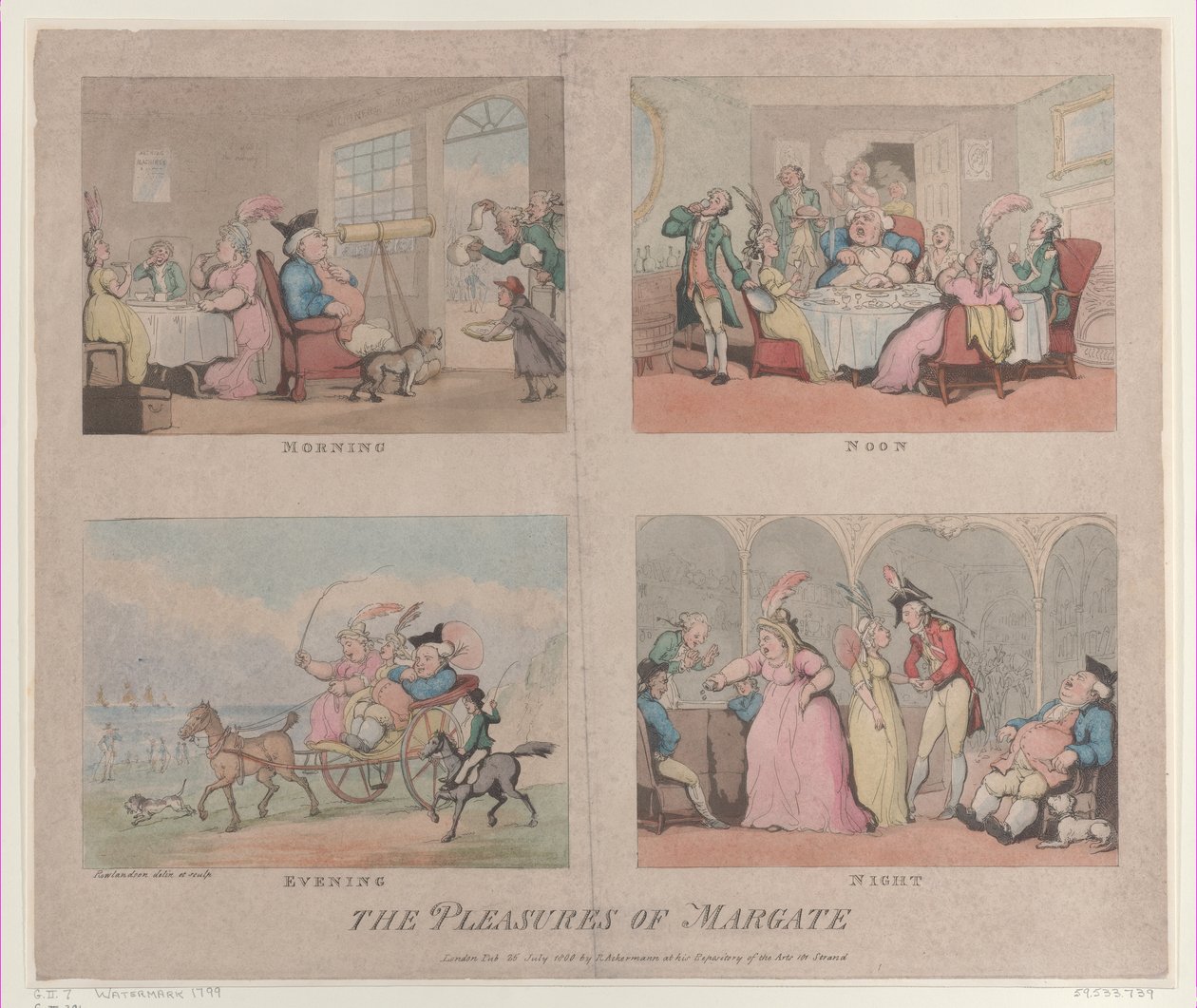 The Pleasures of Margate、1800 年 7 月 25 日、1800 年 7 月 25 日。 作： トーマス・ローランドソン