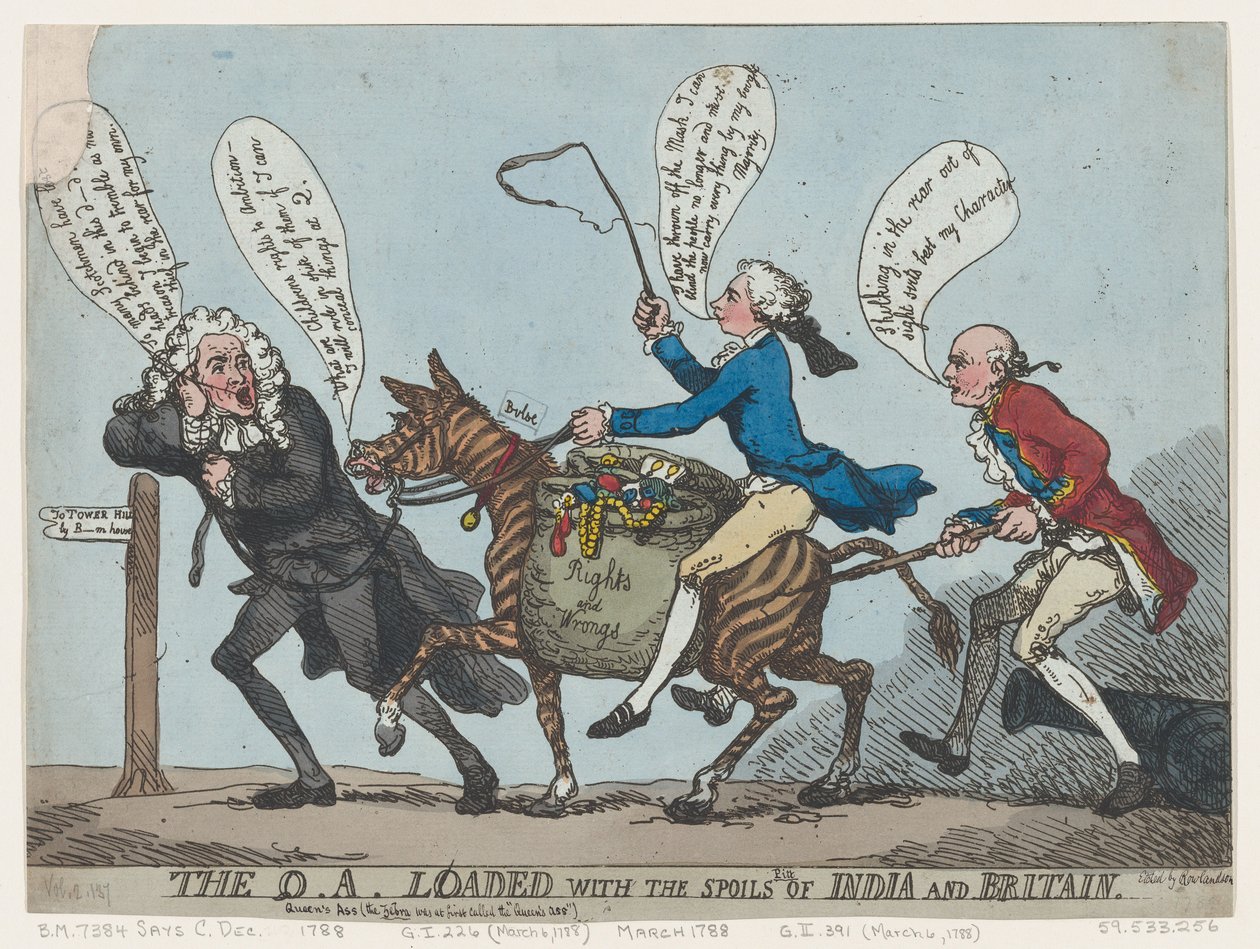 Q.A. インドとイギリスの戦利品を積んだ, 1788., 1788. 作： トーマス・ローランドソン
