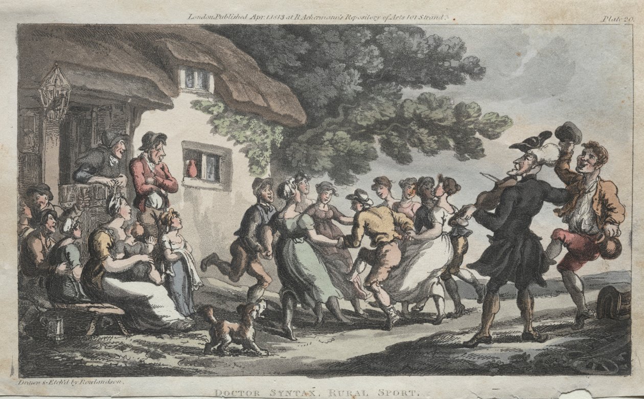 牧師シンタックス農村スポーツ牧師、1813年。 作： トーマス・ローランドソン