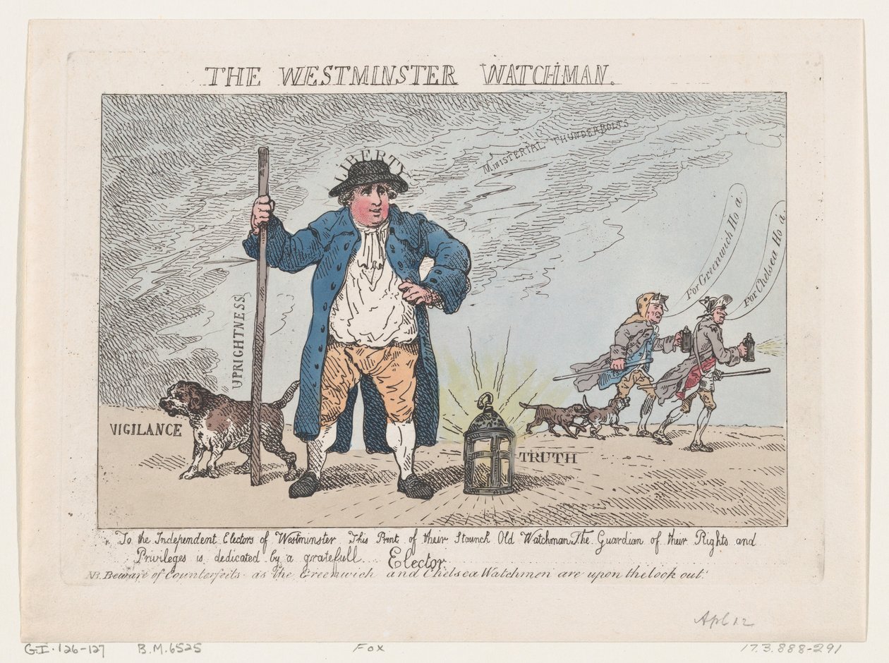 The Westminster Watchman, April 12, 1784.4.12. 作： トーマス・ローランドソン