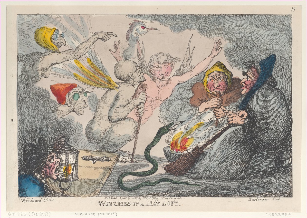 ヘイ ロフトの魔女、1807 年 4 月 29 日、1807 年 4 月 29 日。 作： トーマス・ローランドソン