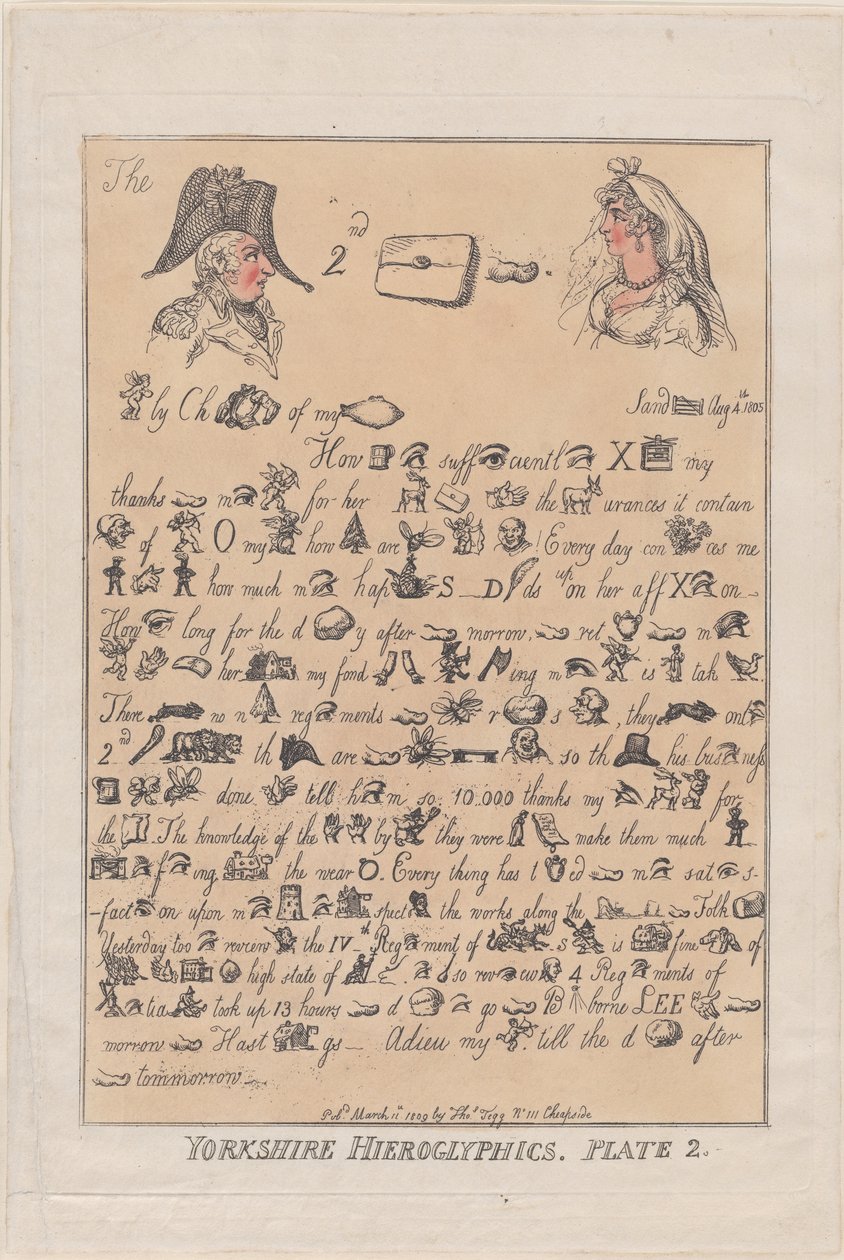 Yorkshire Hieroglyphics、プレート 2、1809 年 3 月 11 日、1809 年 3 月 11 日。 作： トーマス・ローランドソン