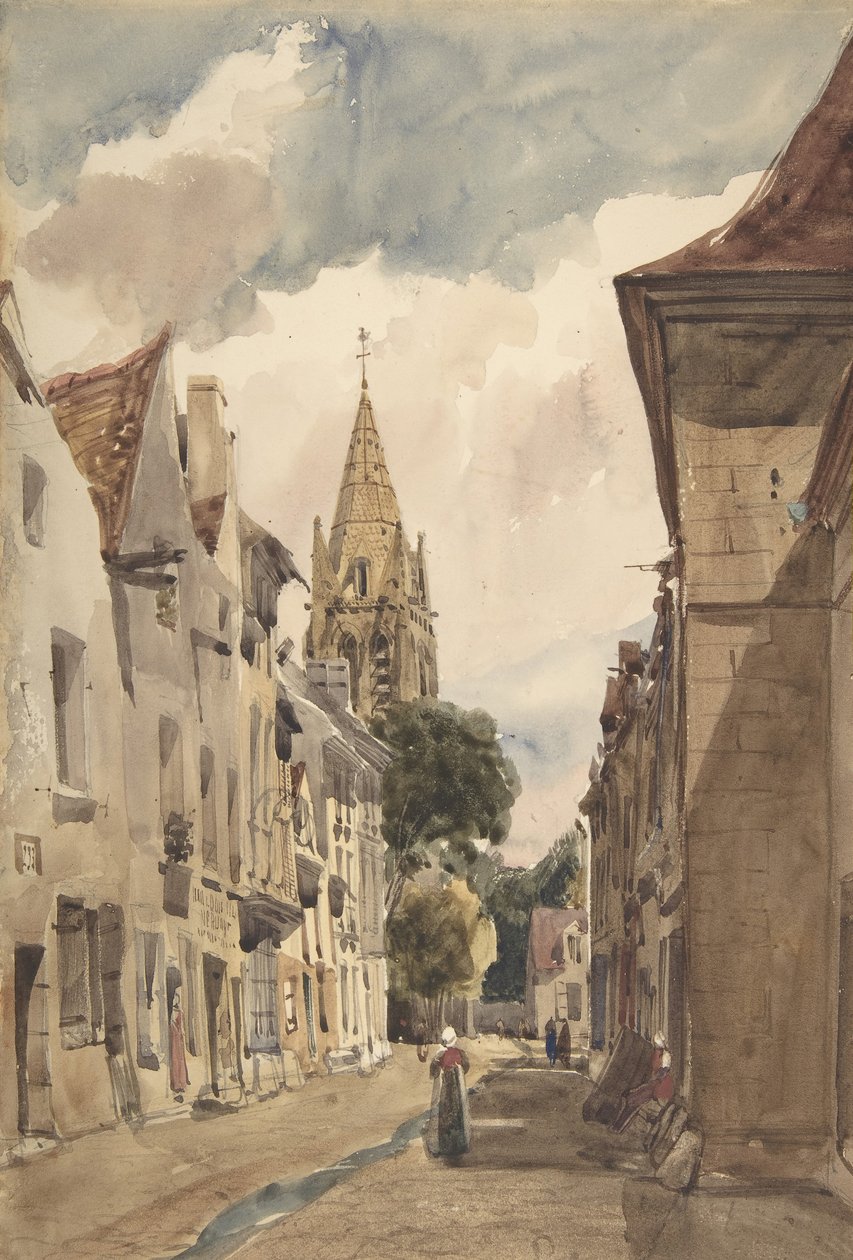 Issy-les-Moulineaux、セーヌ、1820-74年のIssy A通りの眺め。 作： トーマス・ショッター・ボーイズ