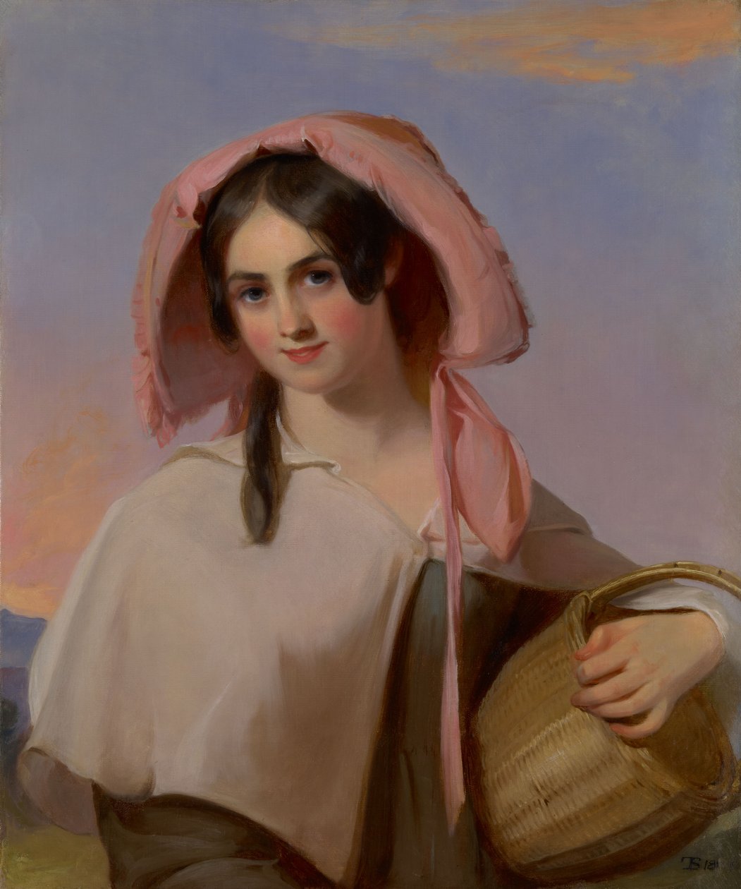 エリザベス・ハデル・クック（後のエリザベス・ハデル・クック・ベイチ、1815-1898年）、『田舎娘』として 作： トマス・サリー