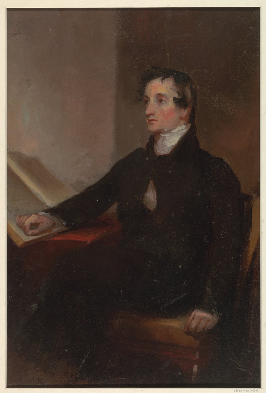 「The Reverend Thomas Stockton」のための習作、サンフランシスコ美術館、サンフランシスコ、カリフォルニア州 作： トマス・サリー