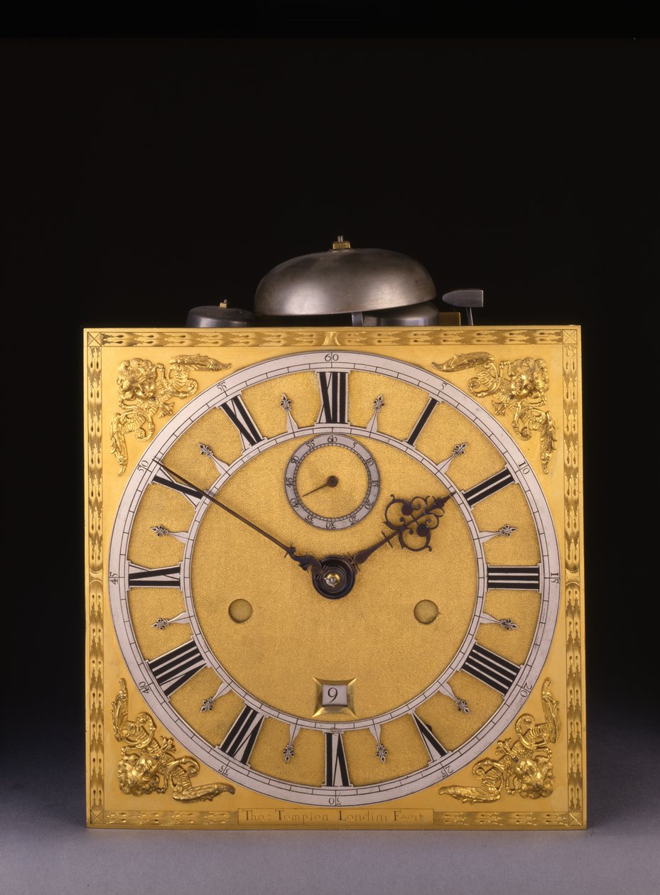 チャールズ2世のローマ時代の印象的な月間ロングケースクロックの詳細、1675年 作： トーマス・トンピオン