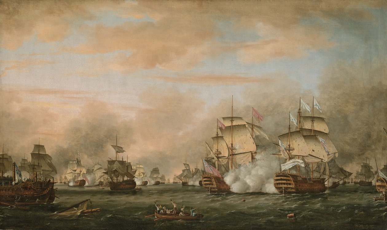 セインツの海戦、1782年4月9-12日 作： トーマスウィットコム