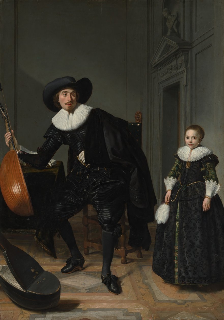ミュージシャンとその娘、1629年。 作： トーマス・デ・カイザー