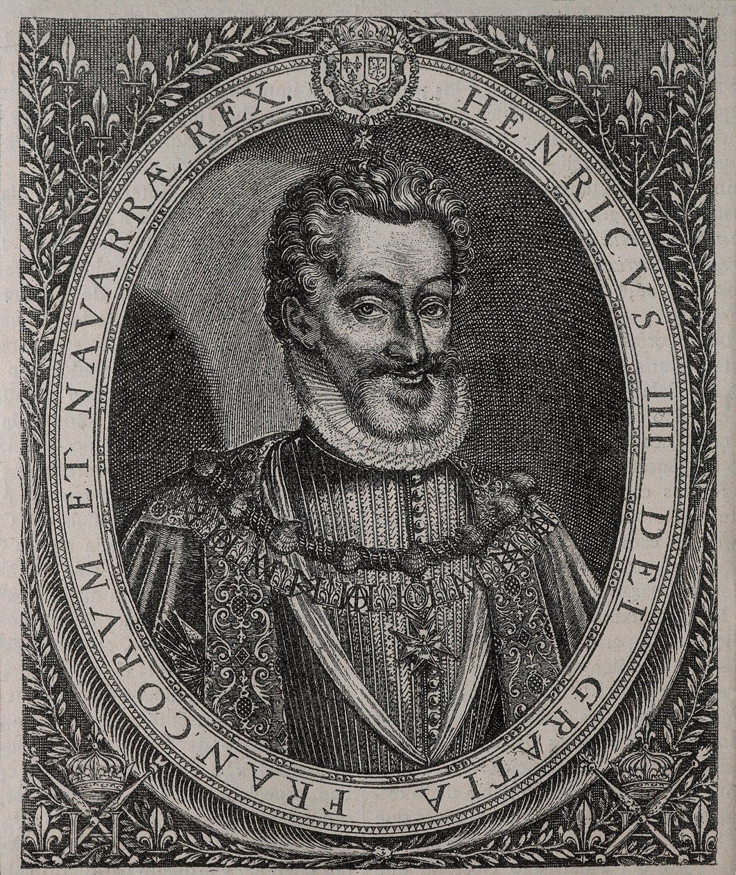 フランス・ナバラ王国のヘンリー4世（1553-1610）の肖像 トマス・デ・リューの彫刻（16世紀 作： トーマス・デ・ルー