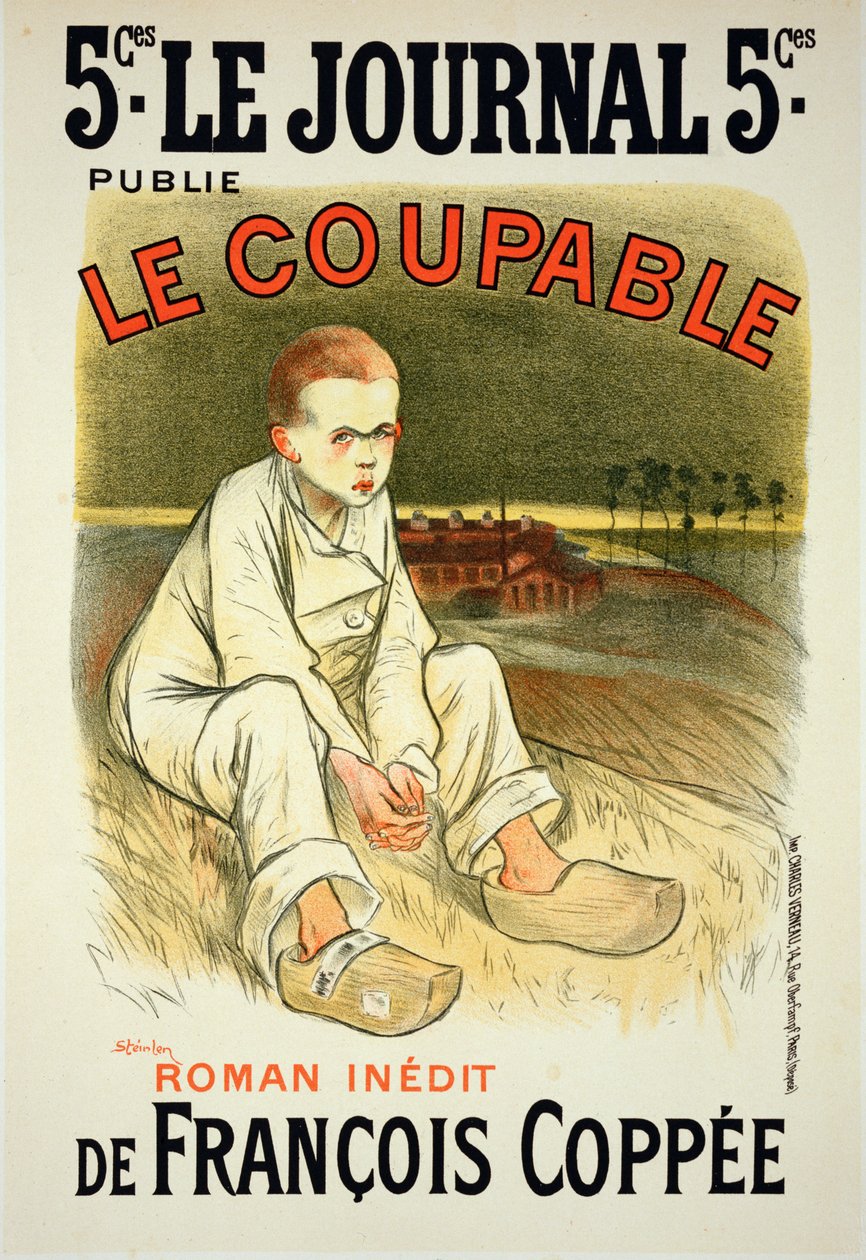 フランソワ・コピー作の小説「ルクーパブル」を宣伝するポスターの複製、1896年「ルジャーナル」に掲載 作： テオフィルアレクサンドル・スタインレン